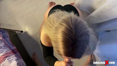 Redhead Sucking Dick ati focking Up, Ngba Cum lori kẹtẹkẹtẹ Rẹ